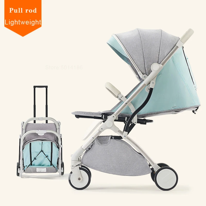

New folding baby stroller lying or dampening 2 in 1 portable light shock trolley stroller airplane travel stroller 4 seasons