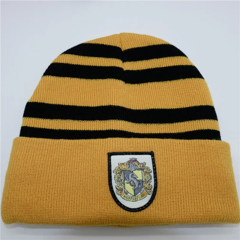 Hufflepuff cap Айниель Хогвартс школьный шарф для косплея Гермионы грэнджер Костюм Гриффиндор Слизерин Hufflepuff Ravenclaw шарф шейный платок шарф - Цвет: Hufflepuff cap