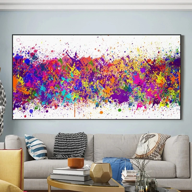 

Abstract Colorful Dots Wall Art Painting Print Poster on Canvas Morden Home Decoration Nordic Picture for Living Room Frameless