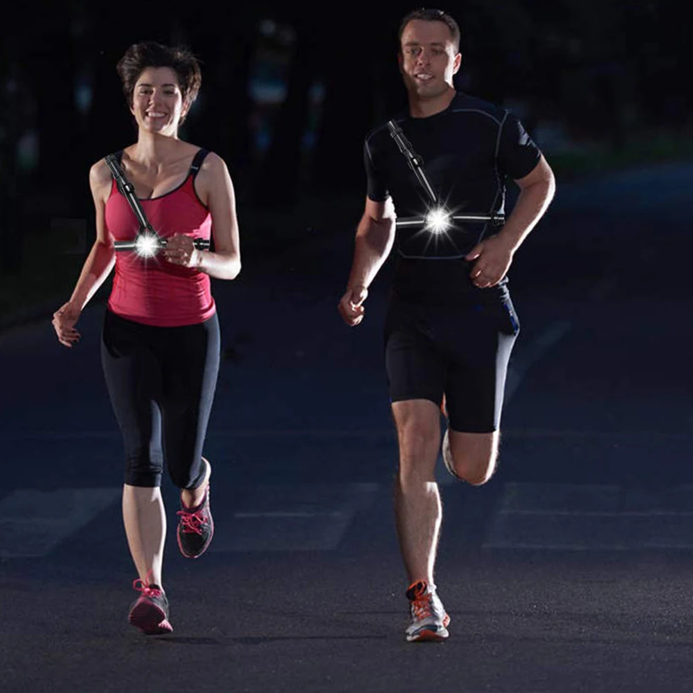 

Night Running Light Outdoor Sport LED Night Bicycle Light USB Rechargeable Chest Lamp Jogging Warning Running Light Cycling