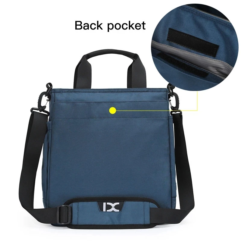 Weysfor Men Shoulder Messenger Bag Headphone Hole Waterproof Crossbody Bag Nylon Travel Handbag Large Capacity Storage Work Bags