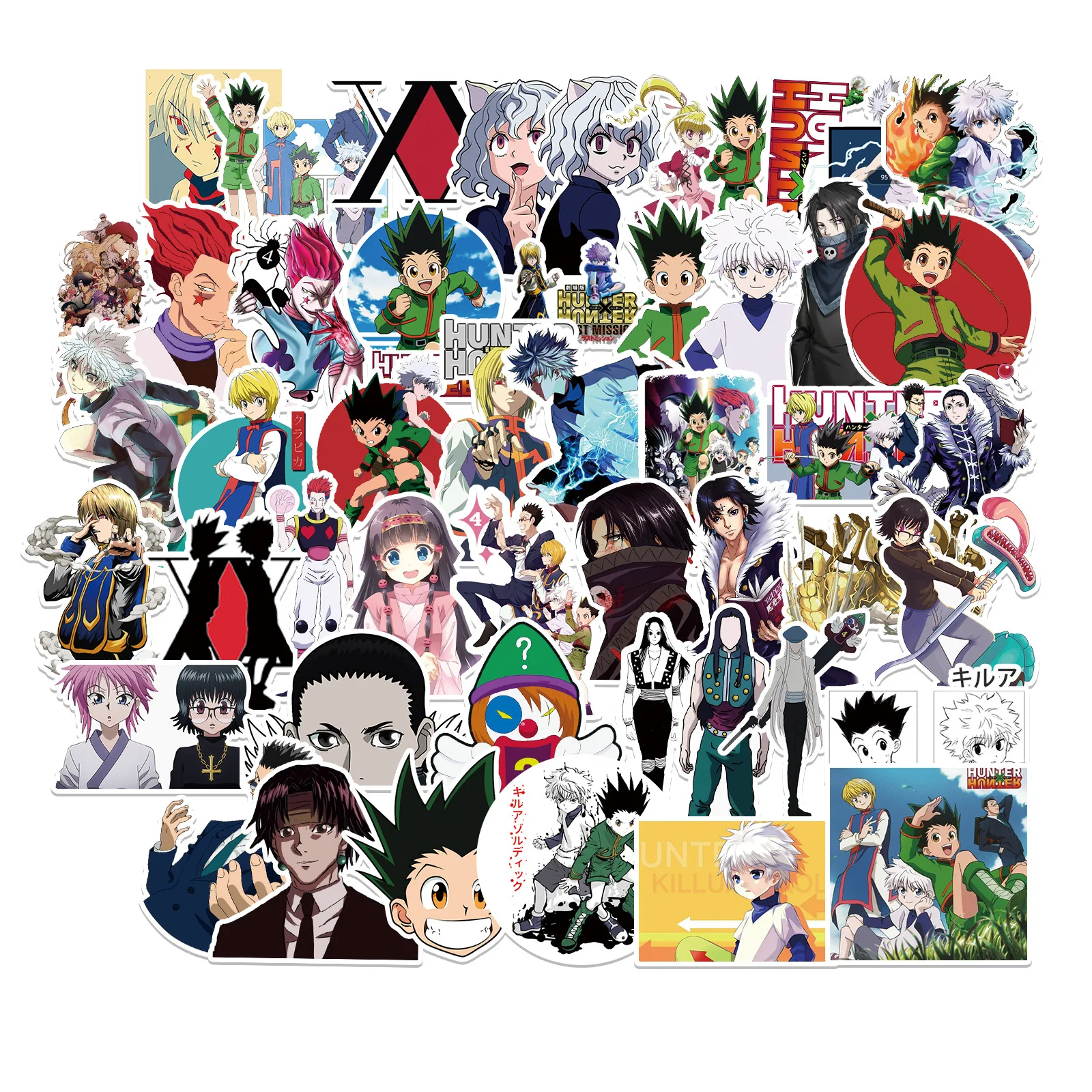10 30 50 Adet Animasyon Karikat r Hunter X Hunter Anime Sticker Su 