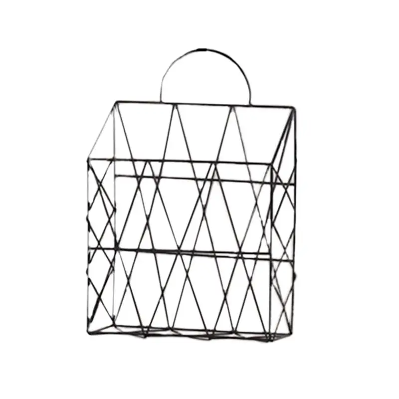1PC Iron Magazine Handle Storage Basket Wall Hanging Desktop Books Newspapers Holder | Дом и сад