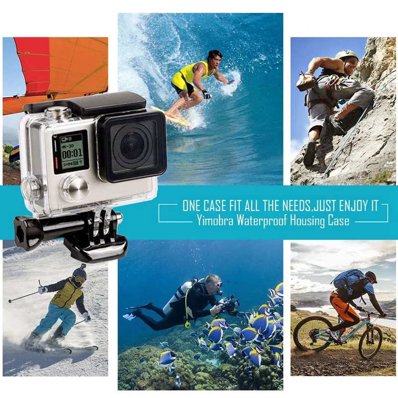 Водонепроницаемый чехол для Gopro Hero 4 3+ защитный 131Ft/40M Прозрачный чехол для подводной съемки