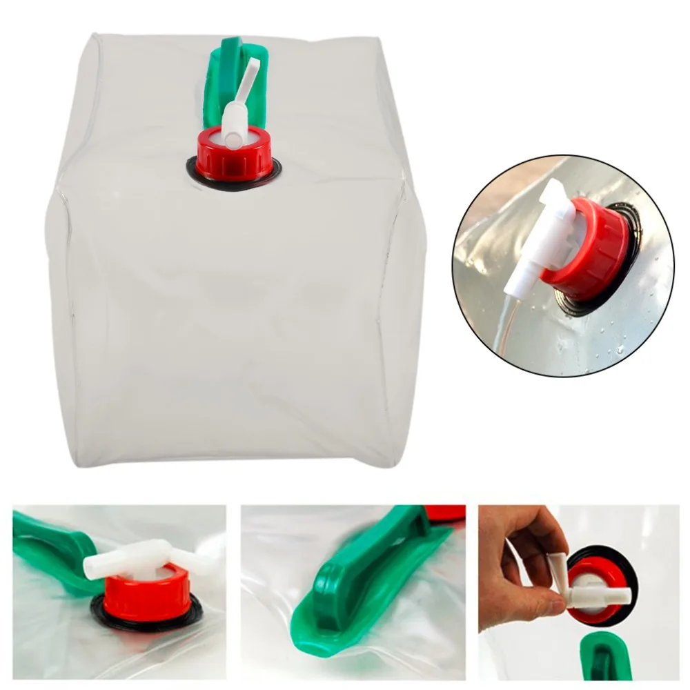 20L Portable Foldable Water Storage Bag Safe PVC Double Handles Super Large Capacity Water Container Transparent Bags New