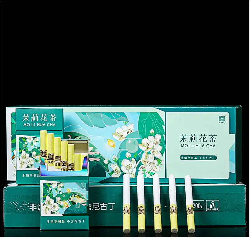 10 упаковок по жасминовый зеленый травяные сигареты очистки легких бросить