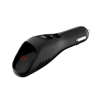 

2 In 1 Car Negative Ion Air Purifier Car Cigarette Lighter Dustproof Dual USB Charger DC 12 / 24V Car Air Purifier Black