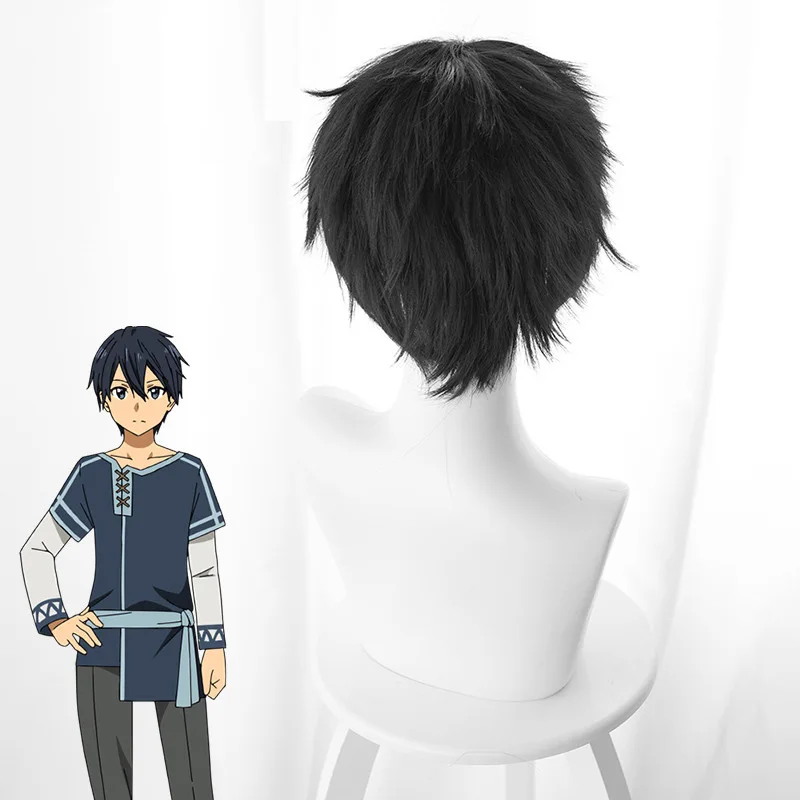Anime Kirigaya Kazuto Cosplay Costumes Sword Art Online Kirito Shoes   Alicization Wigs Boots Uniform Set Adult Unisex00 (11)
