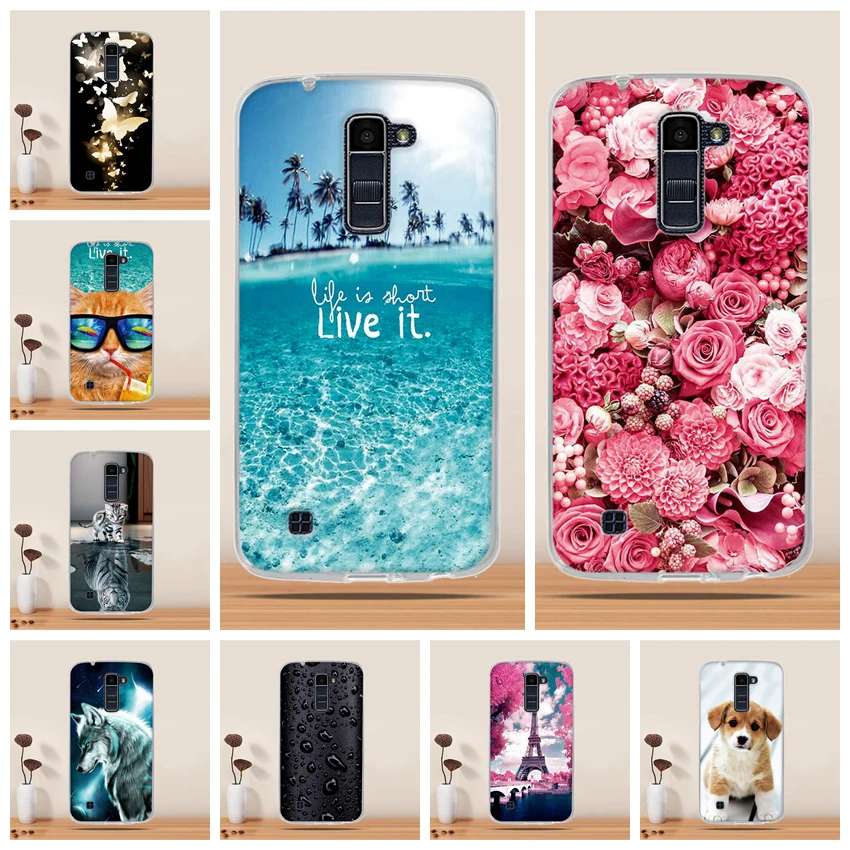 

Case For LG K10 Case Silicone Soft TPU Back Cover for LG K10 K420N K430DS Cover Patterned Funda Coque for LG K10 Phone Case Capa