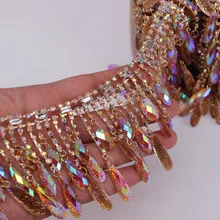 5 ярдов/рулон зеленая стеклянная отделка горного хрусталя железа на пришить на свадебные створки пояс с аппликацией сетчатый страз окантовка в рулоне для свадебных платьев