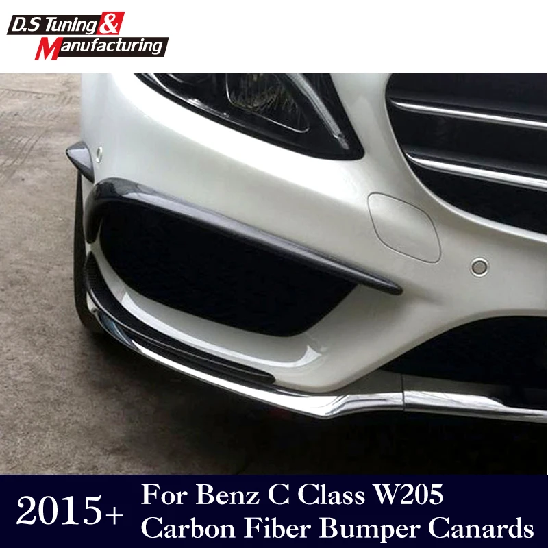 for C class w205 s205 car front bumper lip canards splitter cups with New package sports edition 2015 + | Автомобили и мотоциклы