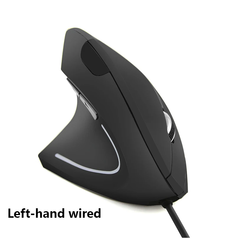 Left-hand wired Беспроводная мышь UTHAI DB01USB 800/1200, регулируемая USB 2,4G, беспроводная оптическая мышь, эргономичная мышь, подходит для мыши для ноутбука - Цвет: Left-hand wired