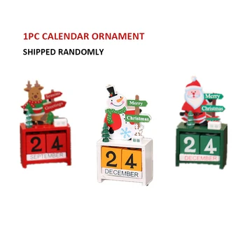 

Christmas Calendar Theme Calendar Advent Countdown Painted Blocks Wooden Calendar Ornament DIY Party Home Creative Decoration