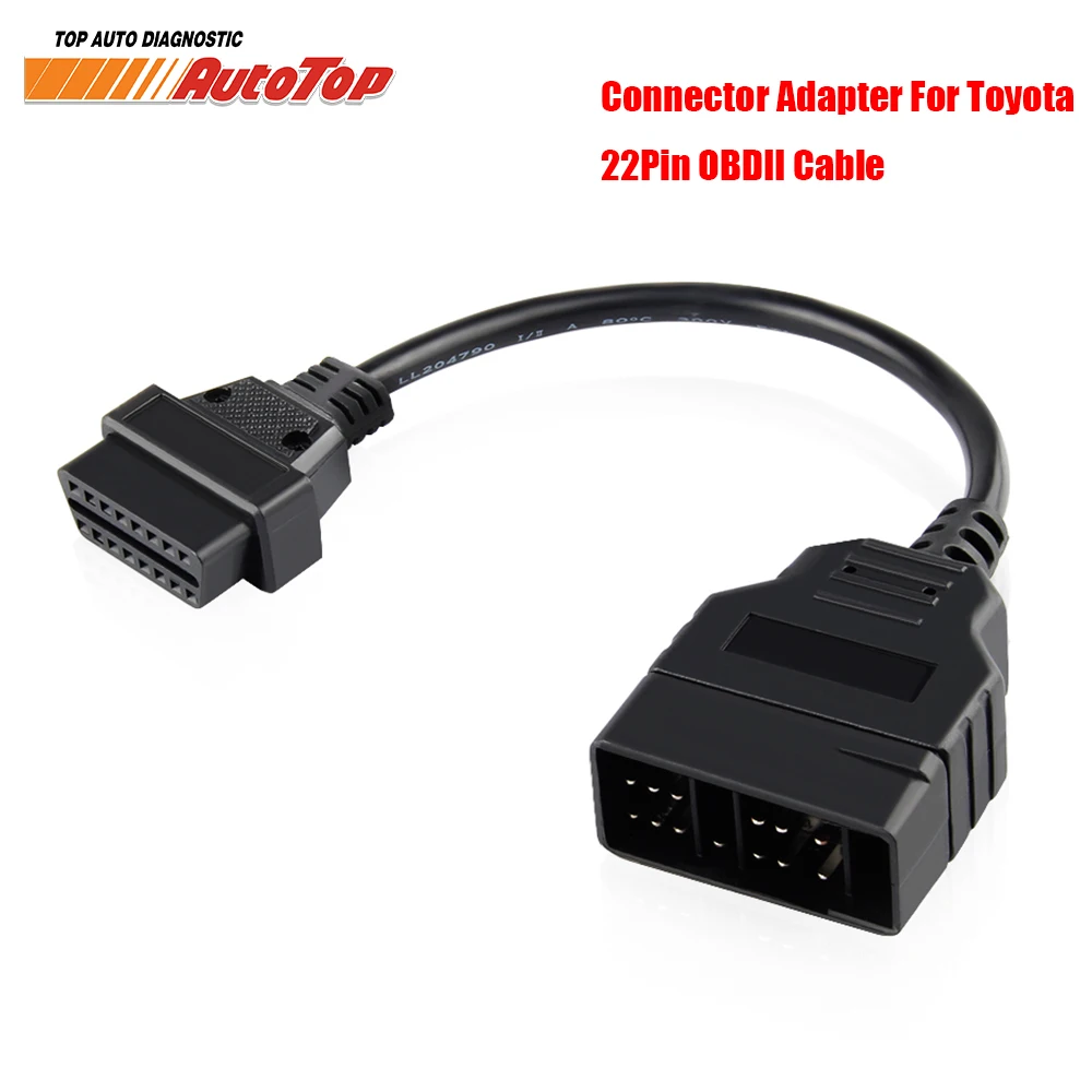 For Toyota 22Pin OBD2 Cable Adapter to16Pin OBD Adapter to OBDII