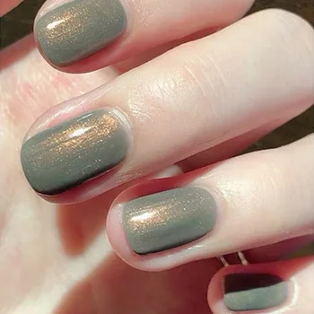 

Green Gradient Color 24 Pcs/Set Design Finished Bride Art Tool Lady Fake Nails Short Size Full Nail Tips Patch for women DIY