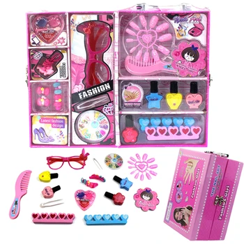 

Children Girl Makeup Suitcase Play Set Pretend Nail Polish Beauty Pretend Toy Kit Gift For Kids