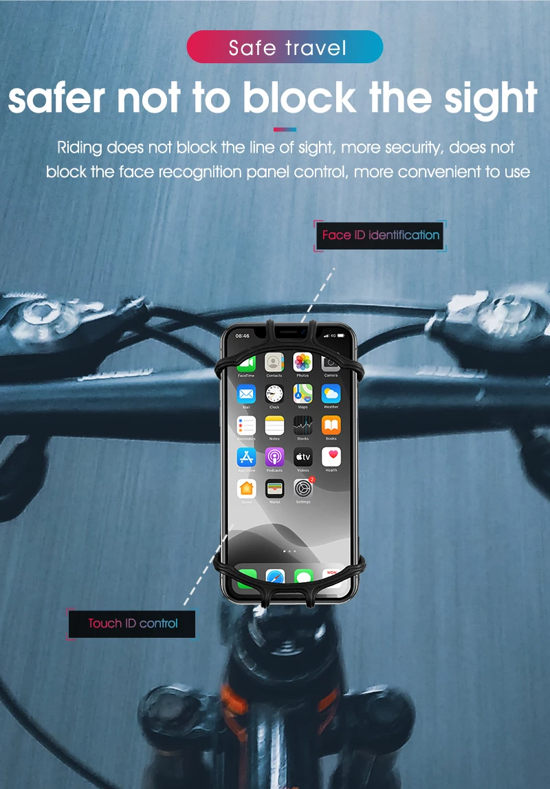 Support De Guidon Universel Pour Smartphone Vélo - Subtel, 4.5-6", Neuf