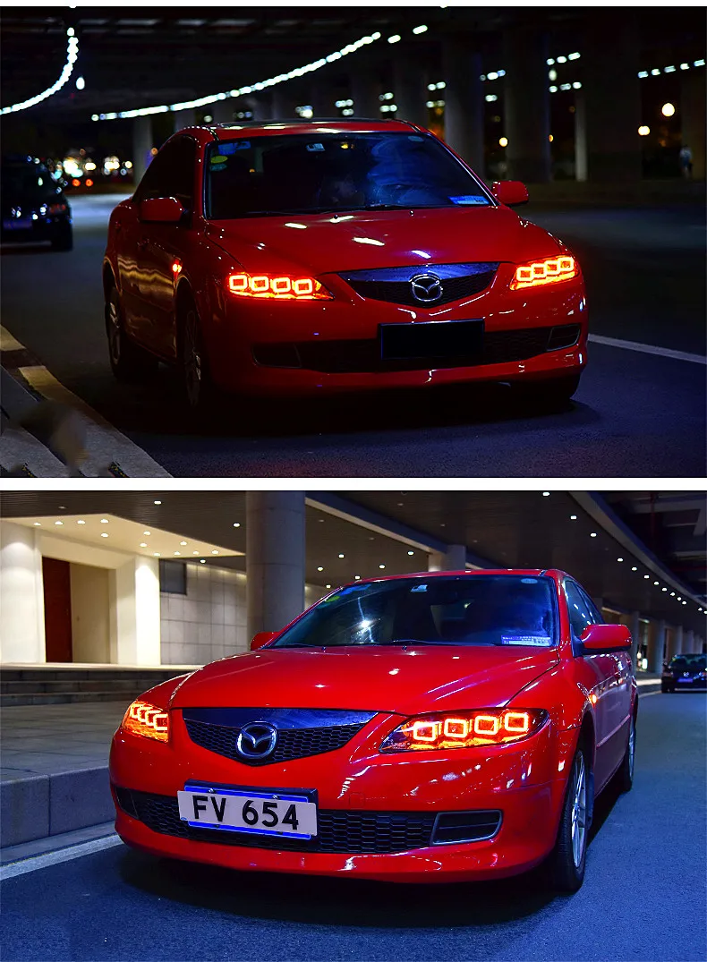 Vland fctory для автомобильных фар для Mazda 6 светодиодный головной фонарь 2006 2010 2013 с поворотным сигналом с последовательным индикатором