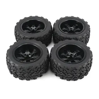 

4Pcs 120mm 7 Contour Public Word Fetal Flower Off-road Wheel Rim and Tires for 1/10 Monster Truck Racing RC Car Accessories