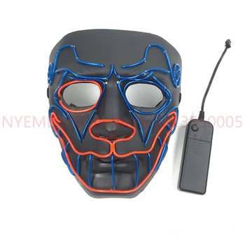 

50pcs LED Neon Dog Mask EL Mask and Steady on EL Driver For Halloween Mask And Night Scary Bar Party Decoration