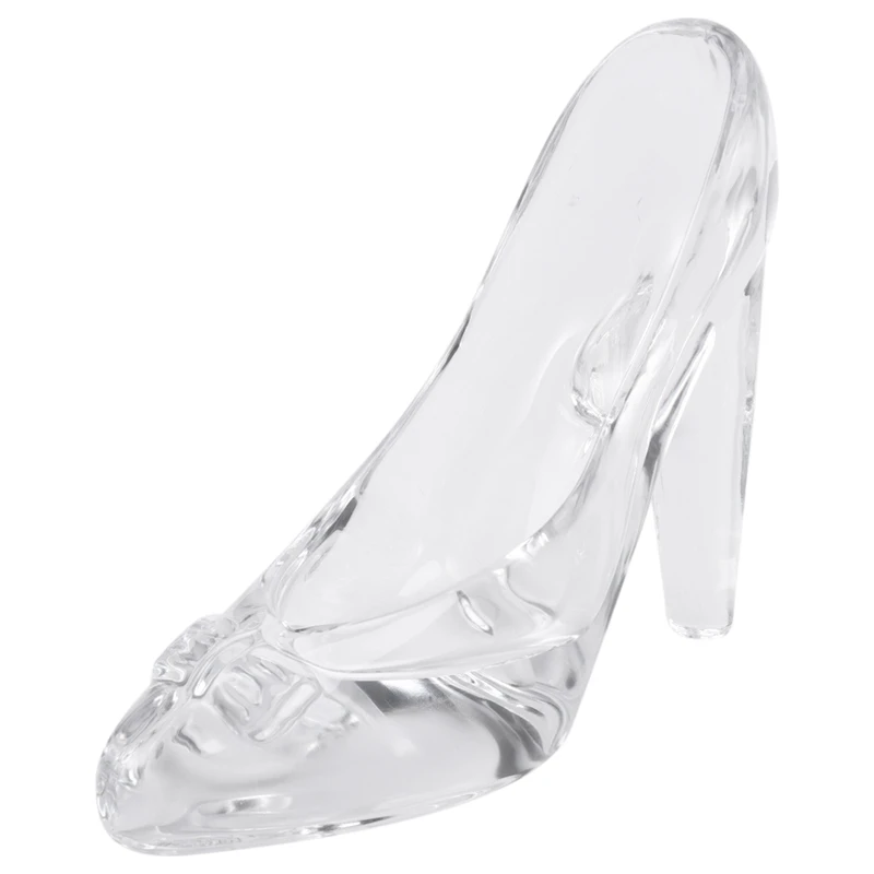 Crystal Shoes Glass Birthday Gift Home Decor Cinderella High Heeled Shoes  Wedding Shoes Figurines Miniatures Ornament|Figurines & Miniatures| -  AliExpress