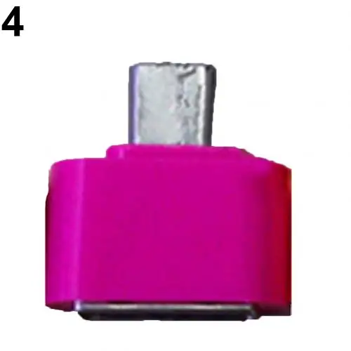 Pink 2 шт микро USB мужчина к USB 2,0 адаптер OTG конвертер для планшет телефон Android - Цвет: Pink