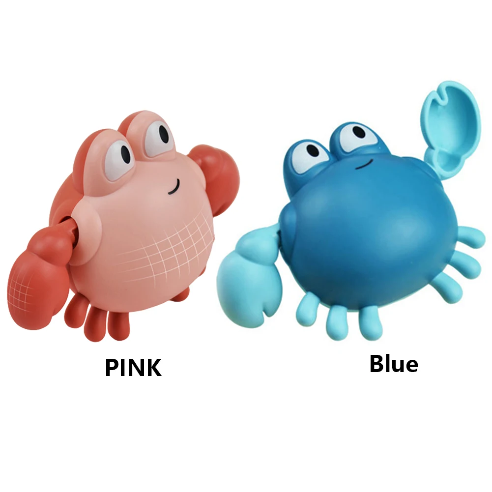 Juguetes de baño de cangrejo de cuerda para niños, juego de agua divertido, playa, baño, juguete de natación de dibujos animados, animales, juguetes de baño para niños pequeños