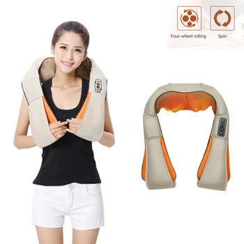 

Neck massager electric heater shiatsu, used for back and shoulder body massage shawl relaxation Infrared heating kneading shawl