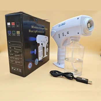 

600ML Wireless USB Rechargeable Fogger Sprayer Battery Nano Disinfection Atomization Blue Light Portable Disinfection Gun