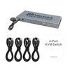 KVM HDMI Switch 4K USB HDMI KVM Switcher 4 in 1 Out with 3 USB Ports out for Mouse Keyboard U-disk Printer for Win7/8/10 MAC