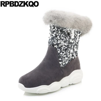 

shoes plus size sequin glitter 12 44 wedge suede grey slip on ladies big 13 45 high heel ankle elevator women boots winter 2019