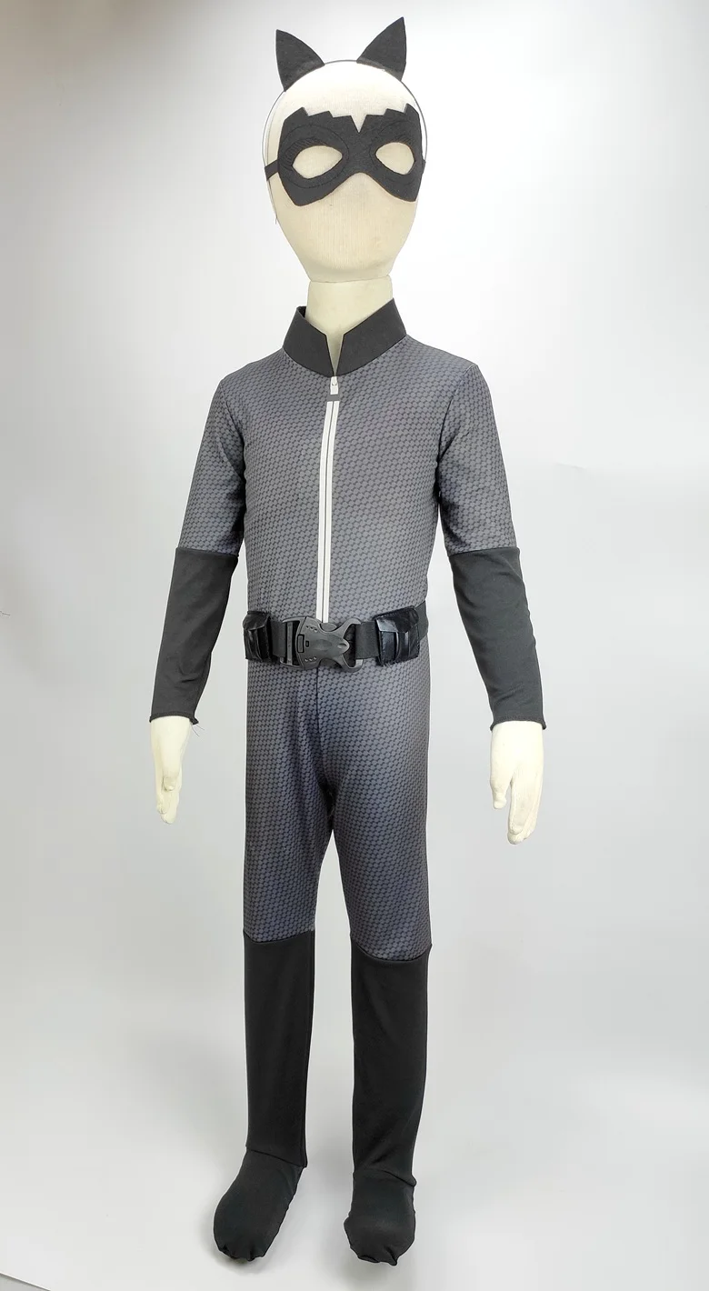 4pcs 1set Костюм для девочек Женщина-кошка Делюкс 4 шт./1 комплект подходит От 3 до 10 лет для девочек Темный рыцарь TrilogyCostume - Цвет: 4pcs 1set
