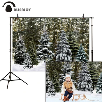 

Allenjoy winter backdrop forest bokeh christmas tree new year glitter photo background photography studio photozone photophone