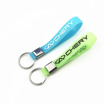 

New Luminous Car-Styling Silicone Keychain Car Sticker key ring For Chery Tiggo 5 Fulwin A1 A3 Key Chain Accessories