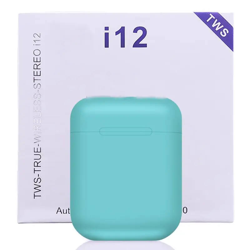 i13 TWS i12 TWS Беспроводной Bluetooth 5,0 наушники 3D объемный звук наушники pk i30 TWS i20 TWS i60 i10 TWS - Цвет: i12 TWS Green