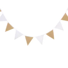 Европейские и американские украшения для свадебной вечеринки льняной кружевной треугольный Флаг Ретро пустой треугольный висящий флаг