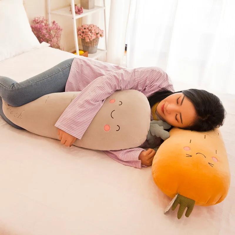 

Genuine Product Lanbaiwanou xi guo Pillow Software Carrot Plush Toys Large Size Strip Fruit & Vegetable Cushion