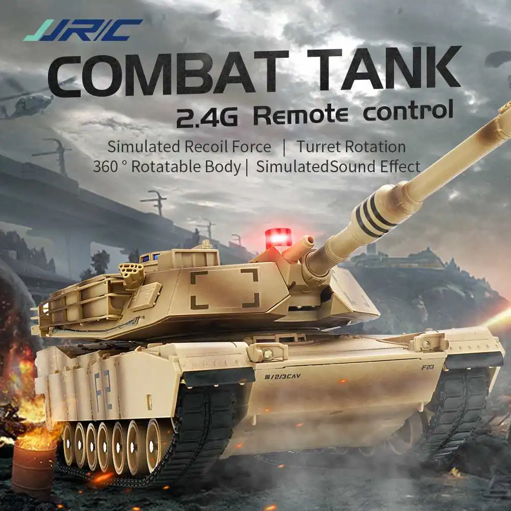 

JJRC Q90 That Shoots w/ Lights & Realistic Sounds 1/30 Remote Control Military Battle Tank for Boys RC Models Toys Vehicle