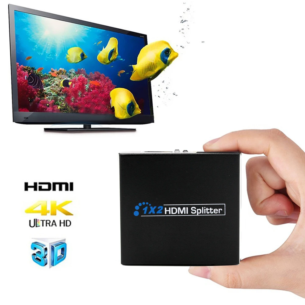 Full HD 1080P US Plug видео дистрибьютор аудио передача системы домашнего кинотеатра офис 1 в 2 Выход разделитель HDMI