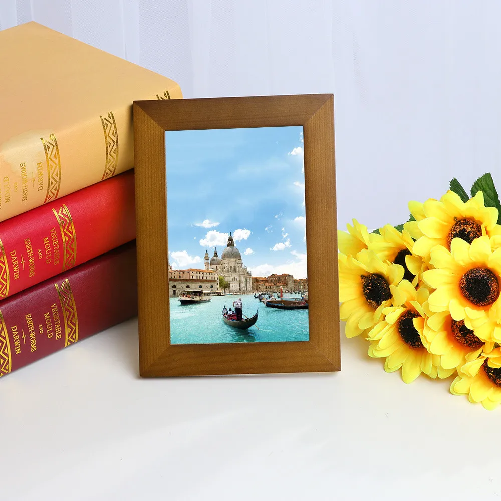 Frame photo Home Decor Wooden Picture Frame Wall Mounted Hanging Photo Frame рамки для фото free deliveryD5