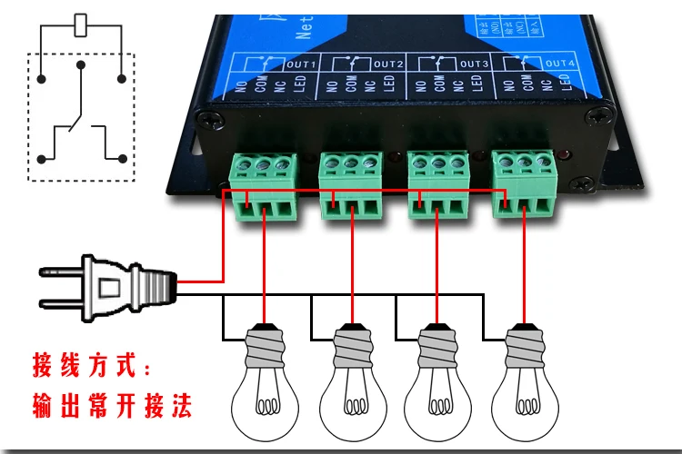 Промышленный Класс 4-полосная сетевой релейный модуль Ethernet реле дистанционного сетевой коммутатор gigabit 4-полосная вход изоляции