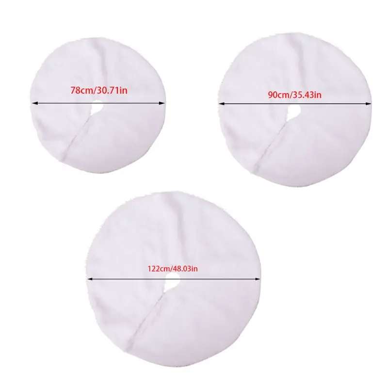 

White Plush Christmas Tree Skirt Decor Bottom Floor Mat Cover Merry Xmas Decor High Quality and Brand New