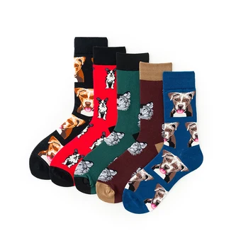 

5 Pairs Women Socks Cotton Socks Dog Animal Cool Female Socks For Lovers 36-43EUR
