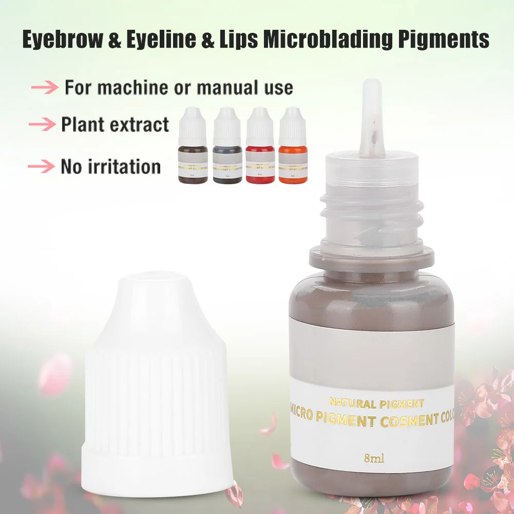 Professional Safe Microblading Plant Pigment Ink Semi-Permanent Makeup Eyebrow Lips Eye Line Body Makeup Beauty Art Tattoo Color