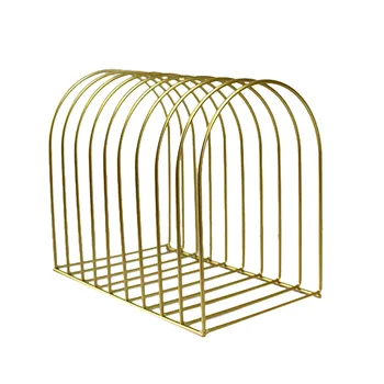 

1PC File Storage Organizer Gold Folding Stationery Bookshelf Storage Decoration Practical Multi-for Office Study Tools New