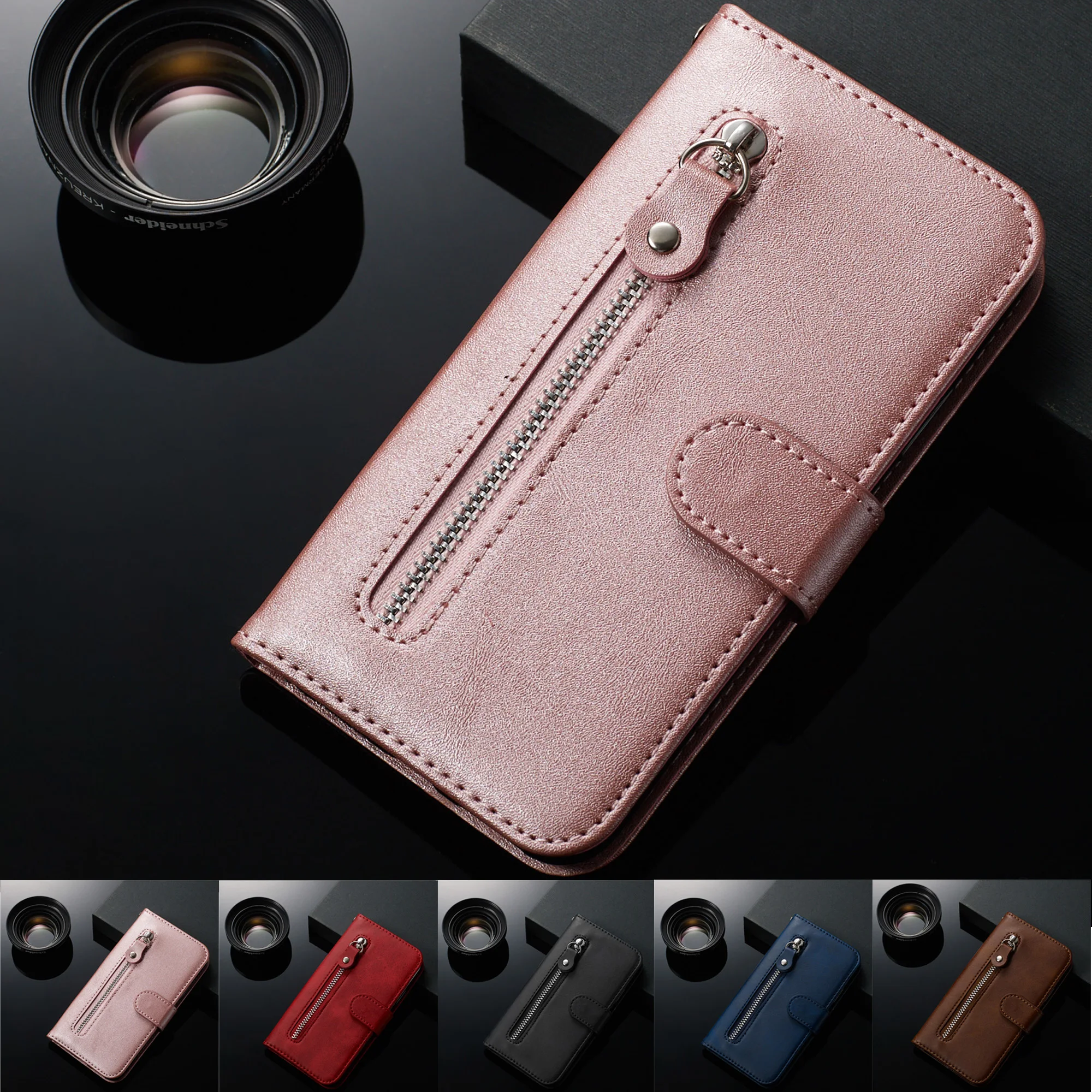 Redmi note 7 pro чехол для etui Xiaomi Remdi Note 8 Pro 8T 8A K20 Mi A3 CC9 9T кожаный защитный на молнии