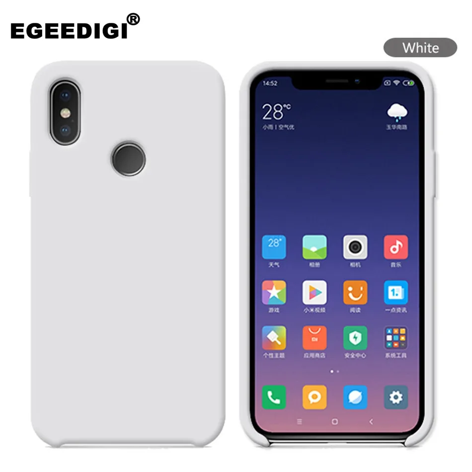 

Liquid silicone Funda Cover For Xiaomi A2 lite Note 4X 5 6 7 Pro Skin Soft-Touch Case For Xiaomi Mi 6 6X 8 9 SE With Retail Box