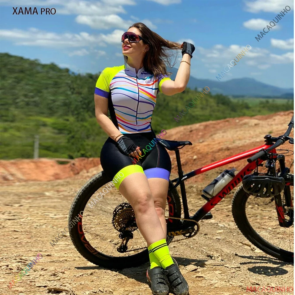 

Overalls Brazil Short Women's Cycling Jumpsuit Xama Pro Bike Clothes Macaquinho De Ciclismo