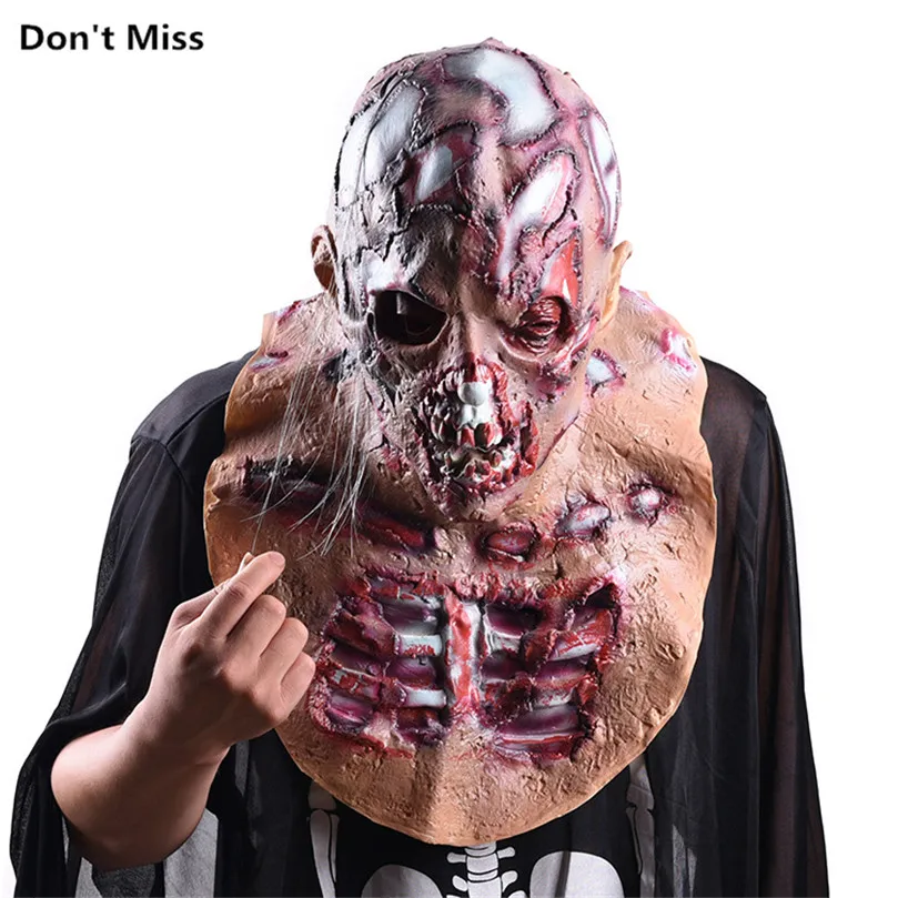 Декоративный реквизит на Хэллоуин Реалистичная маска Жуткие кровавые маски для косплея вечерние Mascaras De Payaso De Terror полное лицо головные уборы