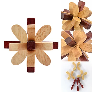 

Kong Ming Luban Lock Kids Adult Wooden Puzzle Brain Tease Toy (Lilac)